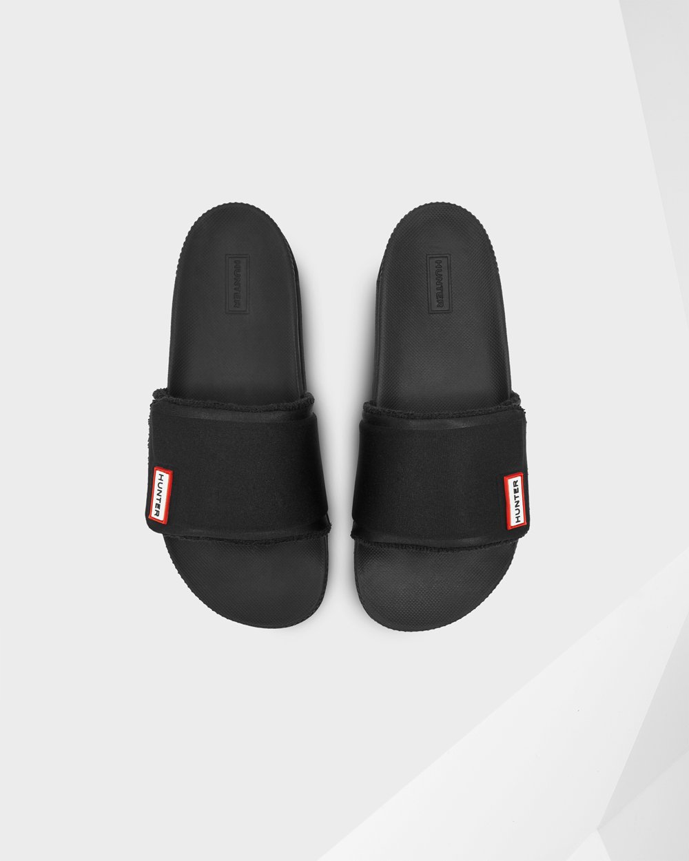 Hunter Original Adjustable Slides - Online Sale Womens Black - UNWQLV074